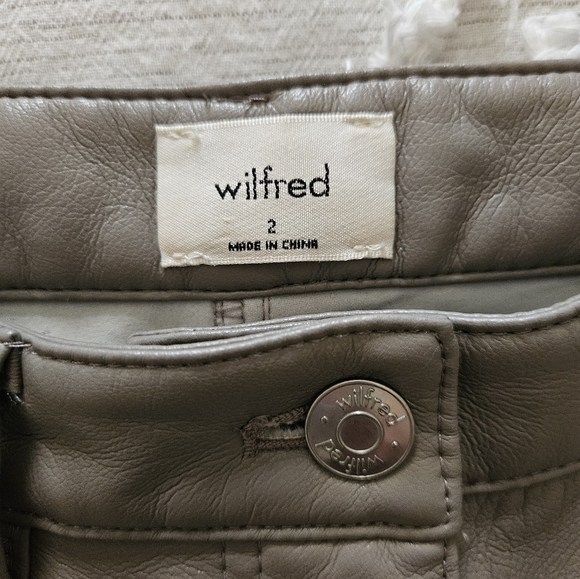 Wilfred The Melina Pant High-waisted Vegan Leather Pants in Light Taupe Size 2 - Picture 6 of 12